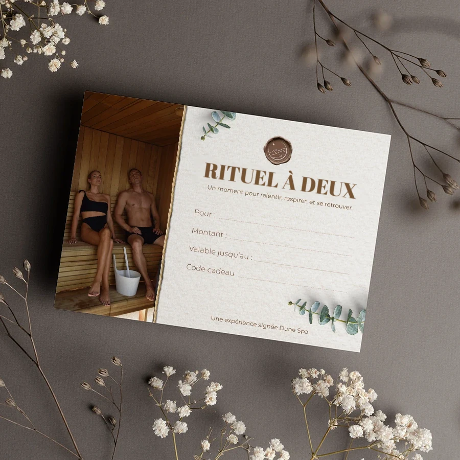Rituel à Deux, carte cadeau Dune Spa
